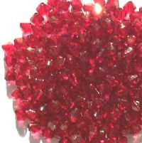 200 6mm Acrylic Faceted Bicone Red